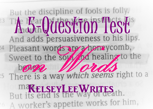 A 5-Question Test on Words