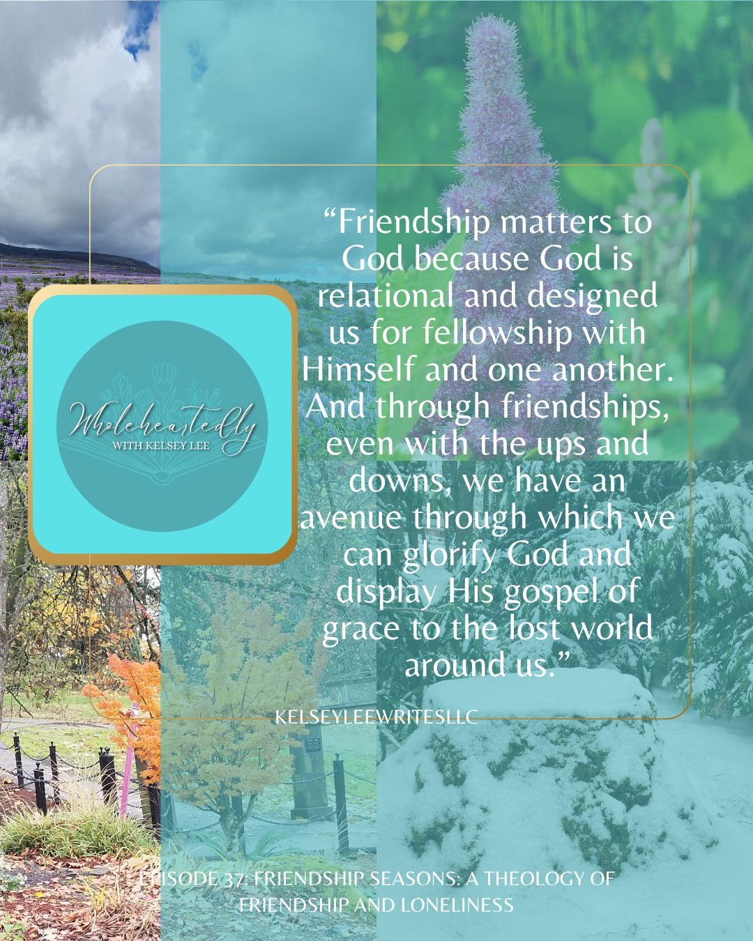 Friendship matters to God because God is relational and designed us for fellowship with Himself and one another. And through friendships, even with the ups and downs, we have an avenue through which we can glorify God and display His gospel of grace to the lost world around us.
